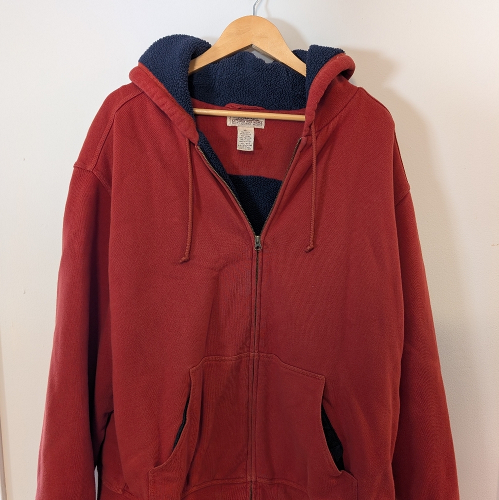 LL Bean Katahdin Men's Red Hoodie Sweater